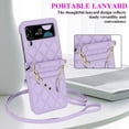 thumbnail image 2 of REQO for Samsung Galaxy Z Flip 3 Wallet Case with 2 Card Slots, Diamond Fashion Style and Slim Thin Texture, Hinge Protection, Adjustable Crossbody Strap, 2 of 7