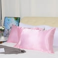thumbnail image 2 of Unique Bargains Satin Pillowcases Silky Covers Pink 20"x54", 2 of 8