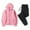 Pink, variant on Two Piece Sets For Women And Men Zip Up Long Sleeve Loose Hoodie Sweatshirts Drawstring And Jogger Sweatpants With Pockets Winter Outfits 2024 White S