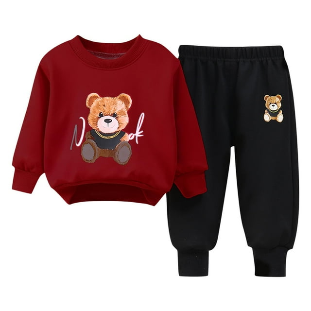 Ensemble 2 Pcs Vêtements d'Automne pour Bébé Fille, Fille de Papa, Chandail à Manches Longues à Col Rond + Pantalon Jogger, Ensemble Tenue d'Hiver
