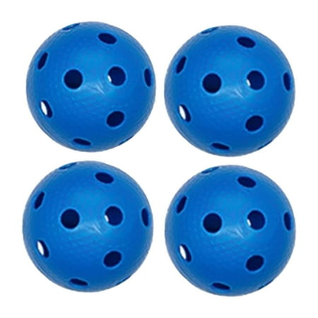 GARENDE 4 Pieces Floorball Balls Competition Balls Portable Replacement Unihockey Balls Floorballs for Gym Sports Practicing Training Blue