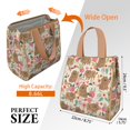 thumbnail image 3 of Pomeranian Dogs and Pioneer Flower Insulated Lunch Bag for Women & Adults,Large Portable Soft Cooler Lunch Bag,Thermal Food Storage Tote with Pearl Cotton,8.66L,8.75x5.75x9.5 Inch, 3 of 6