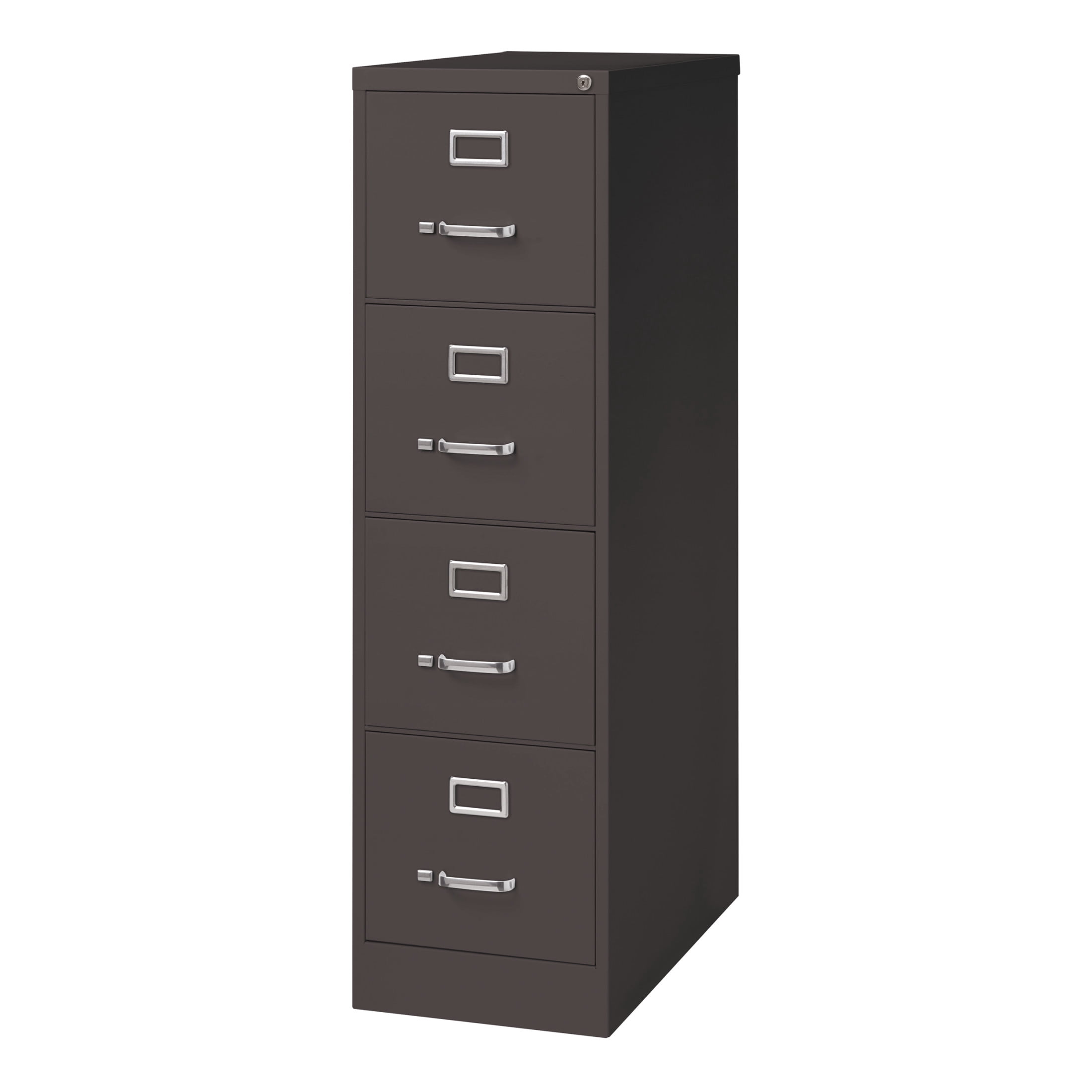 Hirsh 26.5" Deep 4 Drawer Letter Width Vertical File Cabinet, Commercial Grade, Medium Tone Brown