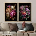thumbnail image 3 of IDEA4WALL Framed Canvas Print Wall Art Set Moody Flower Floral Botanical Prints Minimalist Art Modern Wall Decor Dark Academia Artwork for Living Room, Bedroom, Office - Natural 24"x36"x3, 3 of 5