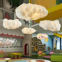 Arturesthome Cloud Pendant Light,Creative Children's Room Nursery Chandelier,Indoor Decorative Pendant Light,Baby Room Warm Hanging Lamp