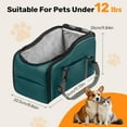 thumbnail image 3 of Pet Booster Seat For Cars, Dog Car Carrier With Safety Harness, Portable Travel Vehicle Pet Bed for Small Dogs, Cats Easy-Clean & Sturdy Construction, Green, 3 of 10