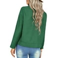 thumbnail image 4 of SAYOO Chaqueta de manga larga para mujer, abrigo ajustado con cuello vuelto y botones de color liso, prendas de vestir exteriores informales de estilo callejero simple SAYOO  S M L XL, 4 of 8