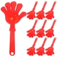thumbnail image 1 of 10Pcs Cheerleading Hand Clappers in Red for All Ages at Festive Occasions, 1 of 9