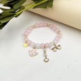 thumbnail image 5 of Cinnamoroll Pulsera de cuentas de cristal Kuromi y My Melody Pulseras Sanrio Joyería para Bff Amistad Mejor amigo Regalo Lindo dibujos animados Kawaii Elástico con cuentas, 5 of 5