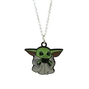 Baby Yoda Pendant Necklace Star Wars Enamel Metal Charm