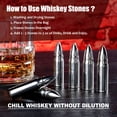 thumbnail image 4 of Set de regalo de whisky EXREIST con piedras y vasos de acero inoxidable, 4 of 8