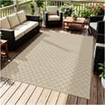 thumbnail image 5 of Koeckritz Rugs Putty Checkerboard Eco-Friendly DuraKnit Indoor/Outdoor Area Rug, 5' x 8', 5 of 8