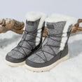 thumbnail image 3 of BURUDANI Women's Faux Lace-Up Winter Snow Boots, 3 of 6
