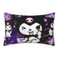 thumbnail image 1 of Funda de almohada rectangular Melody Kuromi, suave y acogedora, con cremallera oculta, para cama, sofá, decoración del hogar, 20 x 30 pulgadas, 1 of 8
