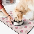 thumbnail image 2 of Dog Food Mat 16x24 Inch Pet Feeding Mat with Cute Strawberry Print, Durable Absorbent Waterproof Non-Slip Mat for Dogs and Cats, Quick Dry, Easy Clean Fresh Summer Berry Design, 2 of 7