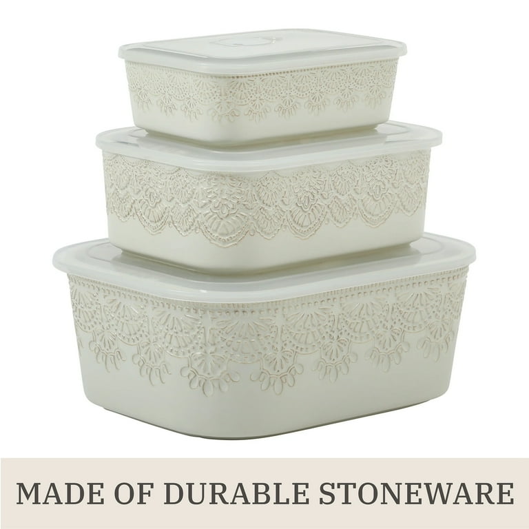 The Pioneer Woman Vintage Lace 6-Piece Rectangular Ceramic Baking