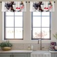 thumbnail image 3 of LALILO Kitchen Curtain Valance Woman Fashion Fashion Artist Rod Pocket Window Curtain 52"x 18" Set of 2, 3 of 5