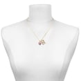 thumbnail image 2 of Delight Jewelry Silver-tone Small Pink Cupcake with Crystal Sprinkles and a Large Goldtone Crystal Initial H Charm Necklace, 17.5"+2", 2 of 4