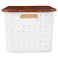 Pen+Gear Plastic Storage Box with Lid, Large, White