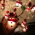 thumbnail image 4 of LED Christmas Snowman String Lights | 20 LED Warm White | Battery Operated | High Brightness | Energy Saving | Indoor Outdoor Holiday Party Wedding Décor Lantern | 6.5 ft Strip | Decorative Lighting, 4 of 9