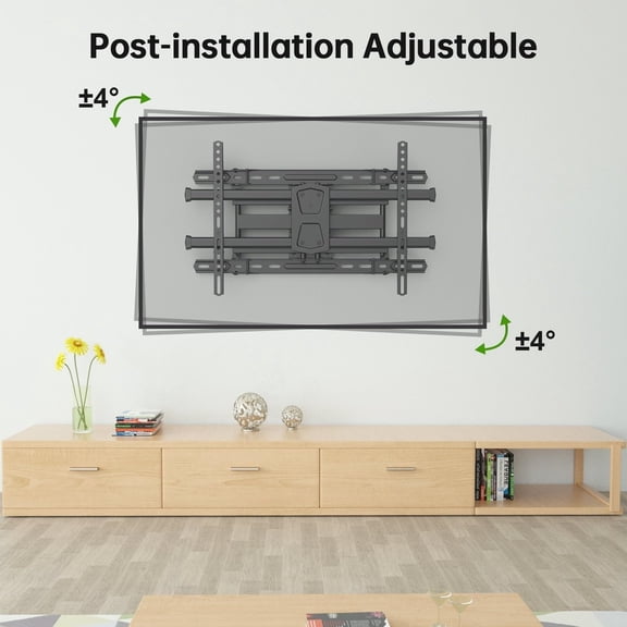 Listed TV Wall Mount for 42"-84" TVs up to 110lbs and 8"-24" Wood Studs, TV Mount with Tilt, Swivel & Extension, Wall Mounts Bracket with Dual Articulating Arms