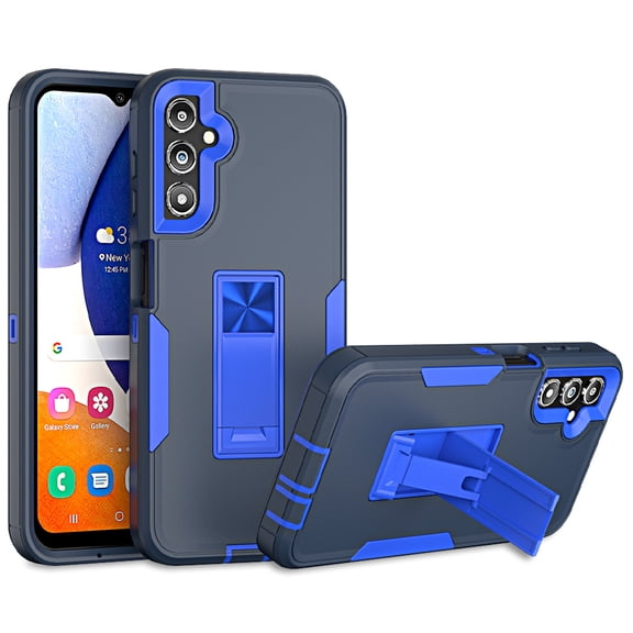 TASHHAR Samsung Galaxy A14 5G Case with Magnetic Car Mount Kickstand Military Grade Full Body Double Layer Drop Protection Rugged Durable for Galaxy A14 5G Phone - Dark Blue&Blue