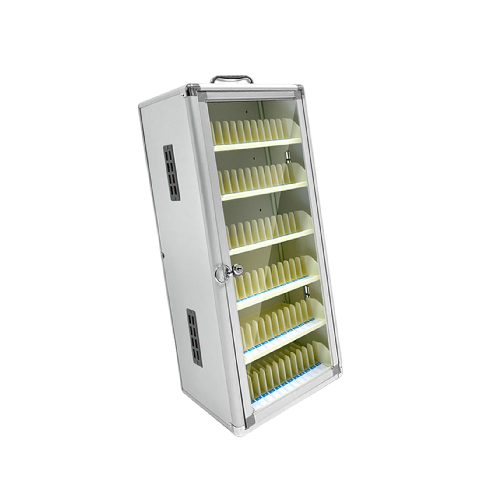 Runquan Armoire de Rangement pour Téléphone en Alliage d'Aluminium Verrouillable pour Magasins de Réparation 72 Emplacements