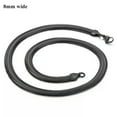 thumbnail image 3 of QQTDFG 3/4/5/6/8mm New Fashion 316L Stainless Steel Flat Snake Chain Necklace Women Men-Black-3mm-22inch or 55cm, 3 of 6