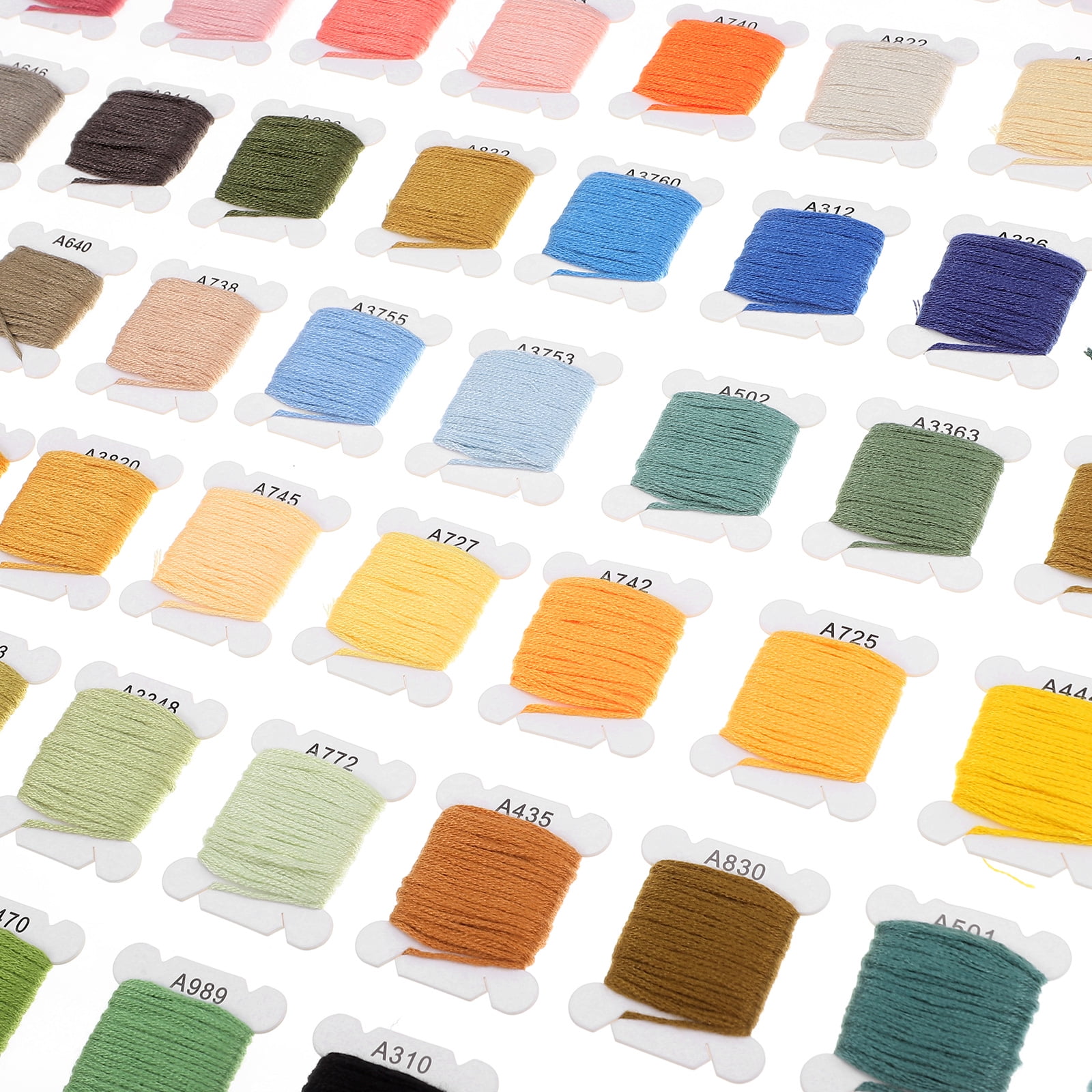 POPETPOP Cotton Embroidery Thread Assorted Colors Durable for Machine and Hand Sewing