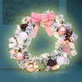 thumbnail image 5 of Christmas Clearance! BOBOMOTI 16 inch Christmas Wreath with Silver Bristles and Pine Cones Christmas Artificial Wreath for Winter Decorations, 5 of 6