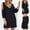 X-61Black, variant on YMNXA Women's Dress Long Sleeve V Neck Solid Color Mesh Slim Fit Stylish Dresses For Daily Wear Black L