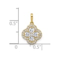 thumbnail image 4 of 10k Polished Fancy CZ Flower Pendant, 4 of 4