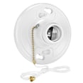 thumbnail image 7 of Maxxima Keyless Plastic Lamp Holder - Featuring Pull Chain, One-Piece Medium Base, E26 Socket Outlet Box Mount, 660W - 2 Pack, 7 of 7