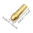 thumbnail image 2 of FUTUREORYY 20Pcs Golden Brass Collet for Rotary Tool High Durability Compatible with Pin Vises and Tools, 2 of 8