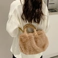 thumbnail image 4 of Bolsa de embrague de felpa de mensajero elegante de moda de invierno para dama de oficina Ehuebsd Para Estrenar, 4 of 9