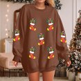 thumbnail image 2 of TTUHYWXI Christmas Sweatshirts Women Sequin Christmas Shirts Sparkly Xmas Graphic Long Sleeve Crewneck Pullover Tops (Brown, M), 2 of 8