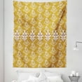 thumbnail image 1 of Victorian Tapestry, Floral Vintage Motif on Monochrome Hand Paint Look Damask, Fabric Wall Hanging Decor for Bedroom Living Room Dorm, 5 Sizes, Dark Yellow Champagne, by Ambesonne, 1 of 1