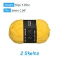 thumbnail image 2 of Uxcell Acrylic Yarn Skeins Soft Crochet Yarns for Knitting and Crocheting Craft Project Yellow, 2 of 7