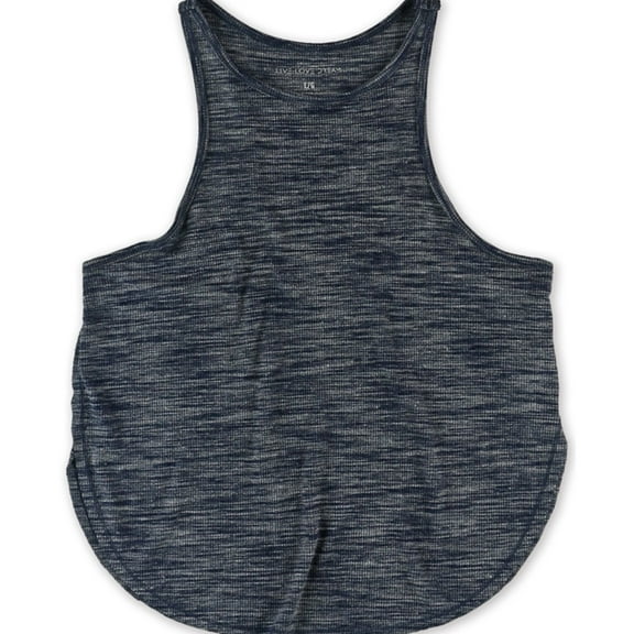 Aeropostale Womens Ribbed Racerback Tank Top, Blue, Juniors, X-Small