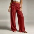 thumbnail image 5 of GUACER No Boundarie Cotton Linen Wide Leg Pants for Women Boho Wide Waistband Drawstring Lounge Summer Pants with Pockets, 5 of 6