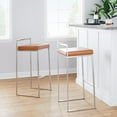 thumbnail image 4 of LumiSource Fuji Stacker 30" Fixed-Height Barstool - Set of 3 in Stainless Steel, 4 of 10