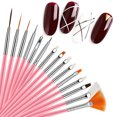 thumbnail image 3 of Fairnull 15Pcs/Set Nail Art Pen Skin-friendly Convenient to Use Plastic Manicure Care Pen for Daily Use, 3 of 10