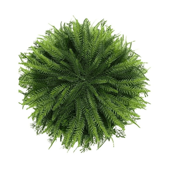 dajkiuy Christmas Placemats, 15 Inch Round Greenery Place Mats Norfolk Pine Dining Table Mats for Christmas Party Decorations