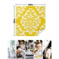 thumbnail image 4 of Baroque Yellow Cloth Napkins Set of 4 Reusable Dinner Napkins, Vintage Damask Classic Floral Cocktail Napkin Washable Table Napkins for Wedding/Holiday Party/Baby Shower 20"x20", 4 of 7