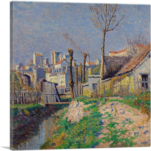 ARTCANVAS The Beere Near Paris 1890 Canvas Art Print by Maximilien Luce - Size: 12" x 12" (0.75" Deep)