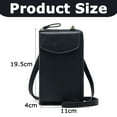 thumbnail image 2 of Leather Small Crossbody Bags For Women Cell Phone Bag Wallet Purses Strap - black, 2 of 5