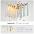 thumbnail image 5 of Modern Tree Branch Chandelier 24'' 8-Light Crystal Pendant in Gold Luxury Round Raindrop Pendant Light Fixture with Adjustable Height for Dining Room Bedroom Living Room Entryway, 5 of 8