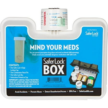 Medication and Prescription Pill Lock Storage Box with Combination Lock 5.5 x 7.5 x 3.1 Inches