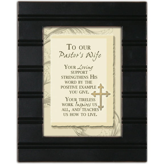 Pastors Wife Your Loving Support 8 x 10 Distressed Black Accent Picture Frame Plaque