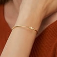 thumbnail image 2 of Minimalist Adjustable Lightning Shape Cuff Bracelet Gold-plated Bracelet Modern Jewelry For Daily Wear Gift Box Packaging, 2 of 4